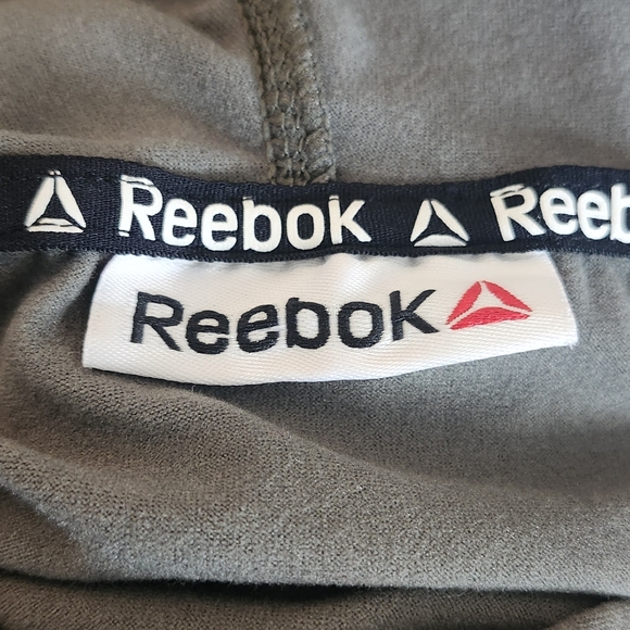 2 Reebok Small Hoodie Pullover Cam & Gray - Picture 7 of 7